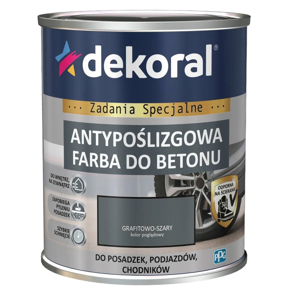 Farba do betonu Akrylit B Grafitowo-szary 0,75L Dekoral