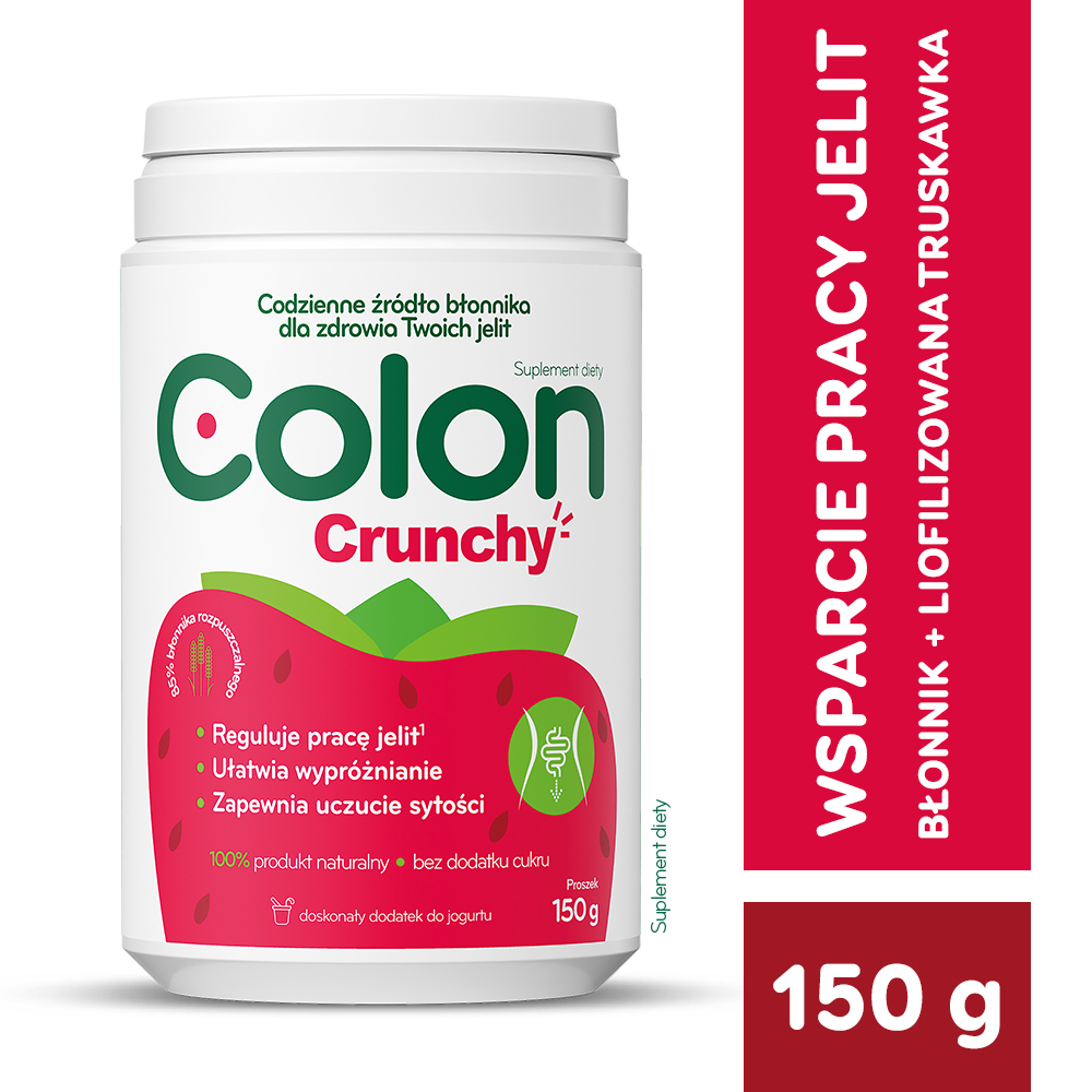 Colon crunchy, smak truskawkowy, 150 g (data ważności: 30.11.2026)