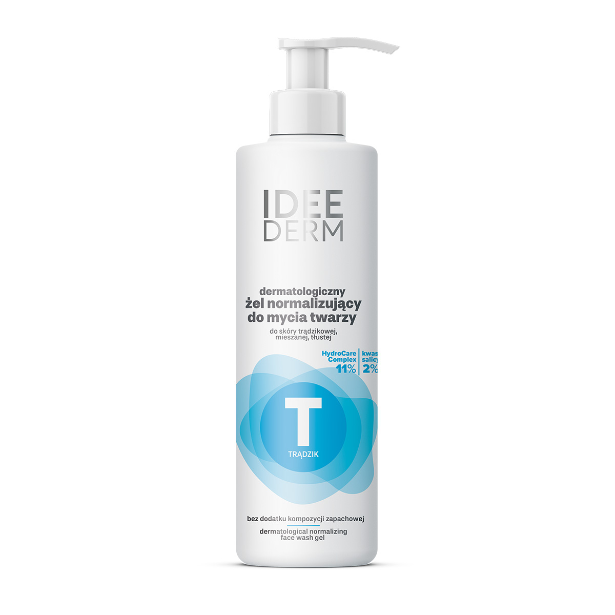 Idee derm - dermatologiczny żel normalizujący do skóry trądzikowej, mieszanej, tłustej, 220 ml
