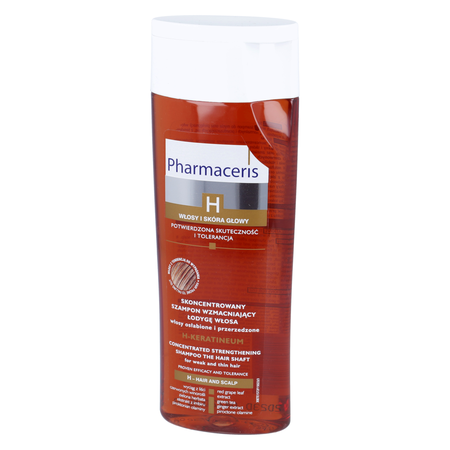 Pharmaceris h-keratineum - skoncentrowany szampon wzmacniający do włosów osłabionych i przerzedzonych, 250 ml