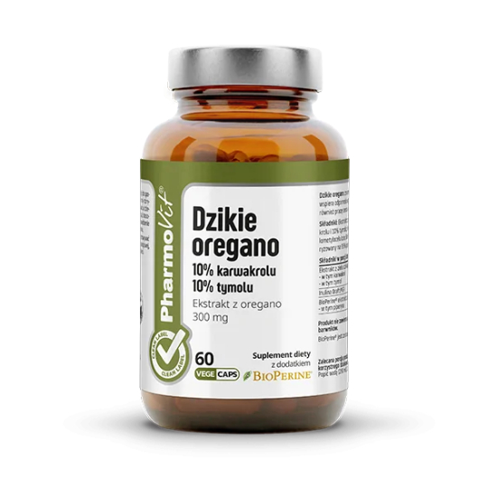 Pharmovit, dzikie oregano ekstrakt (300 mg), 60 kapsułek