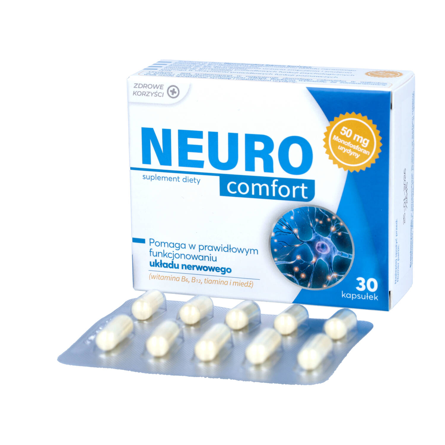 Zdrowe korzyści, neurocomfort, 30 kapsułek (data ważności: 17.10.2026)