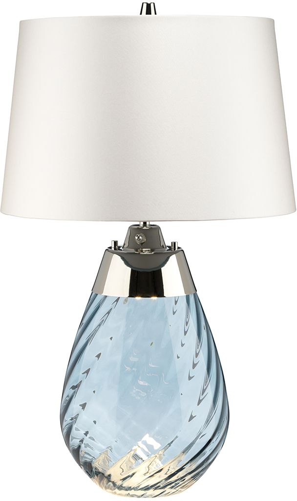 Elstead Lighting Lena lampa stołowa 1x60 W 1x7 W LED niebieska-satyna LENA-TL-S-BLUE-OWSS