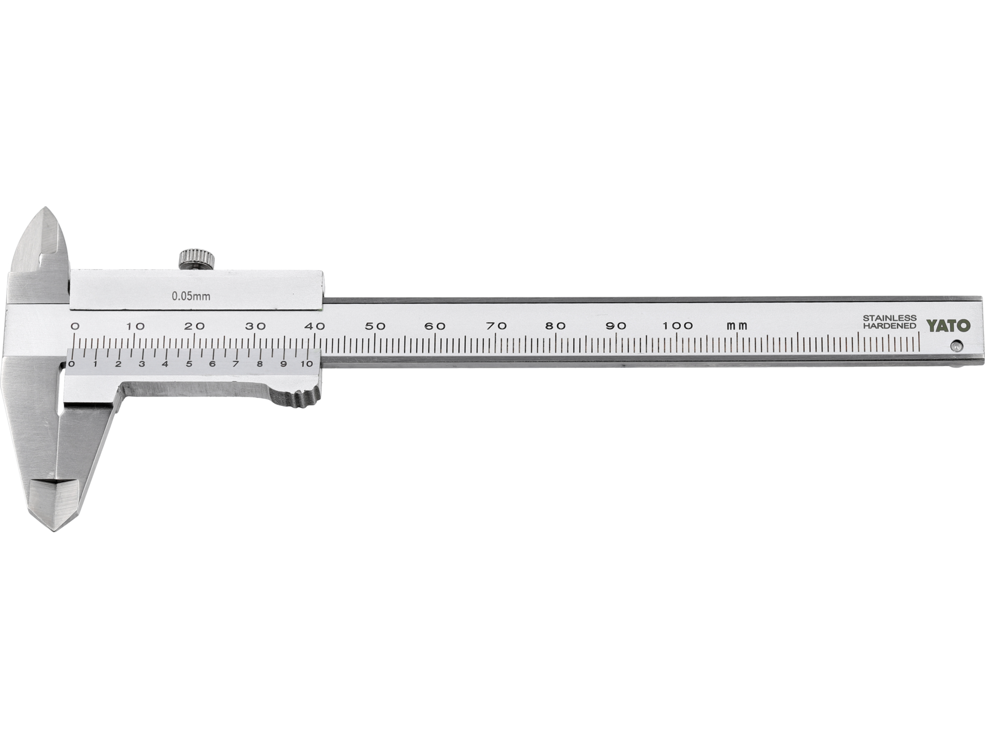 Suwmiarka analogowa YATO 100mm 0.05mm stal nierdzewna norma din 862 YT-71993
