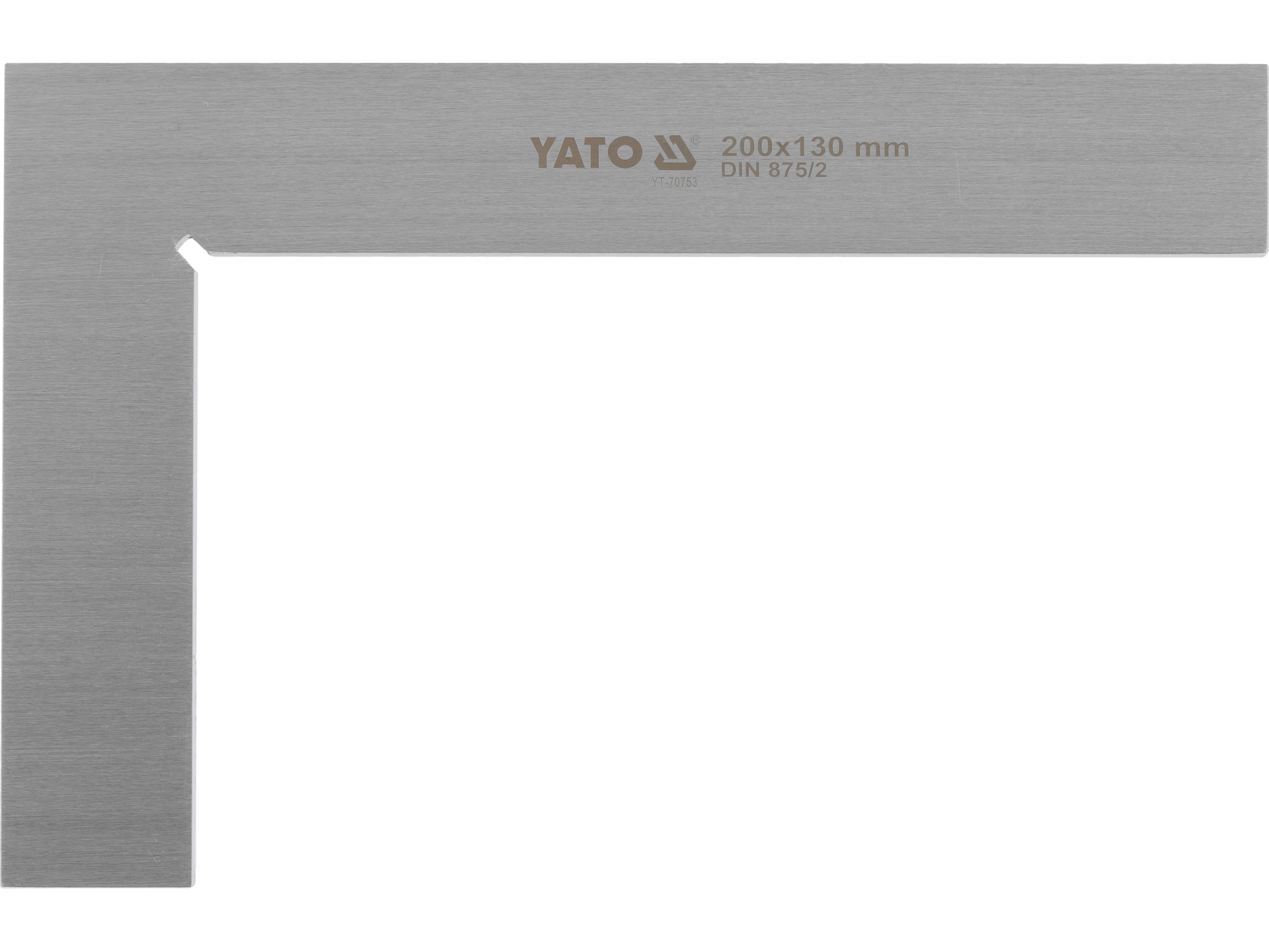 Kątownik ślusarski YATO płaski 200x130mm stalowy norma din 875/ii YT-70753
