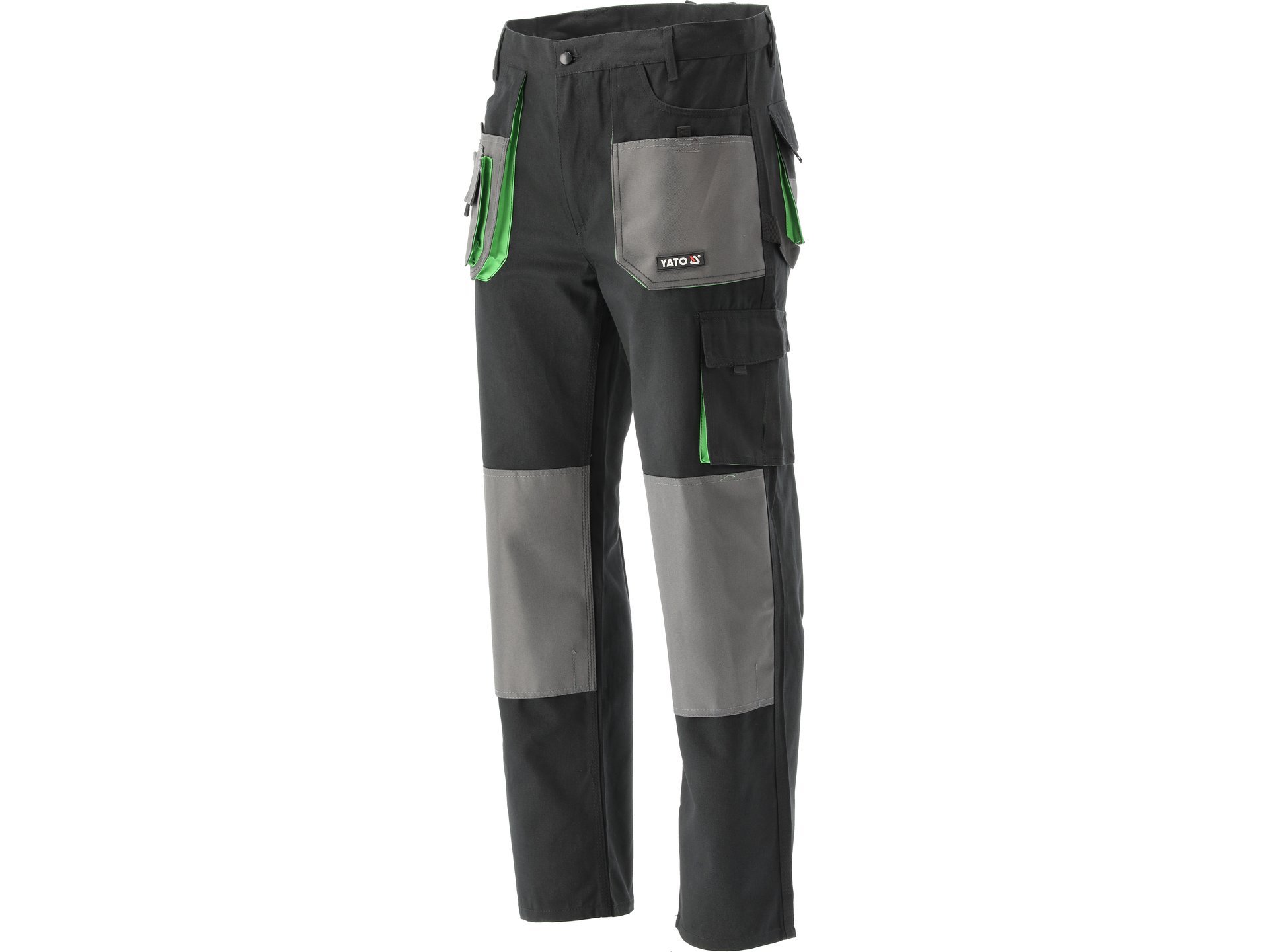 Spodnie robocze YATO męskie bawełna ostrzegawcze zielone rozmiar L XL YT-80167