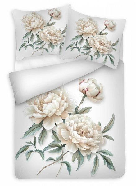 Pościel Satyna bawełniana PRESTIGE 140x200 wz. TM0384_36 piwonia