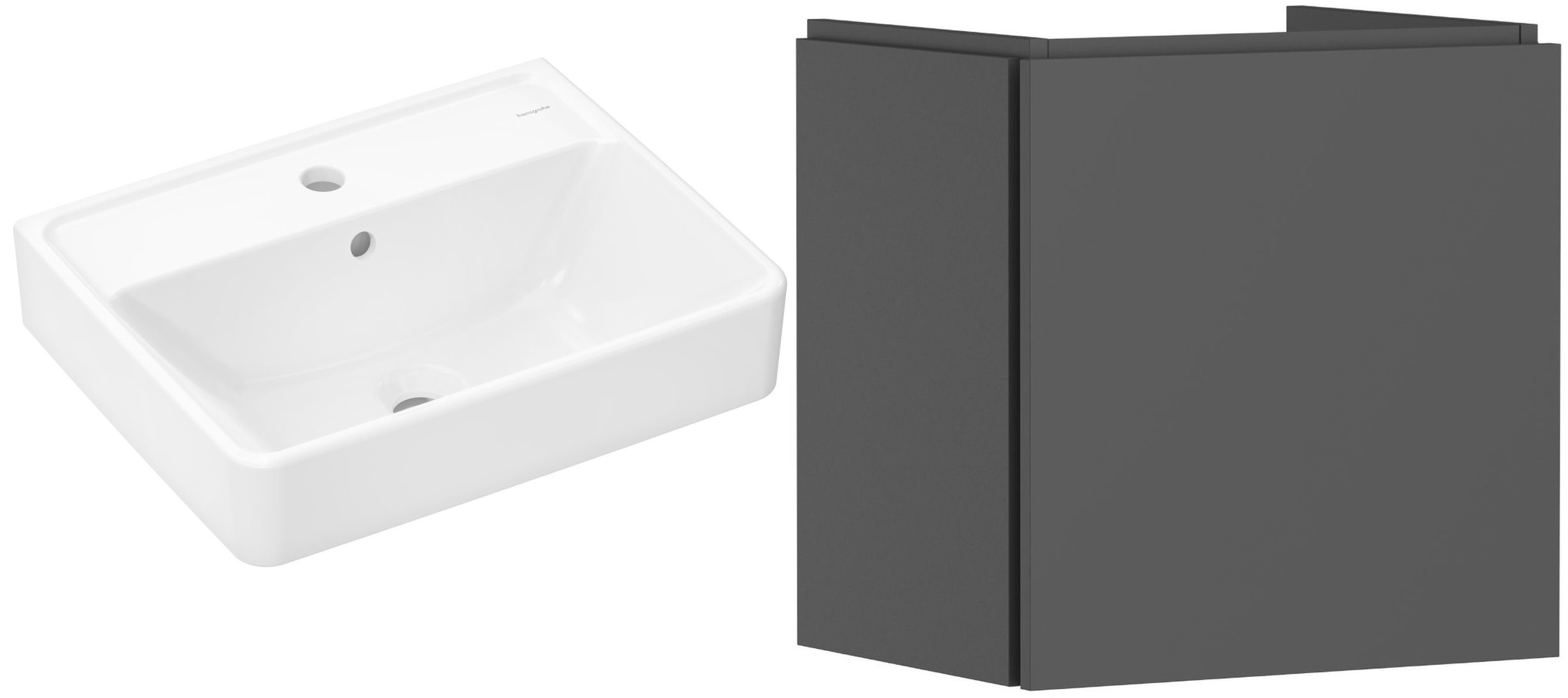 Darmowa Dostawa - Umywalka z szafką 50 cm szarą Hansgrohe Xanuia Q abset10826