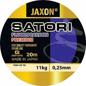 JAXON ŻYŁKA PRZYPONOWA SATORI FLUOROCARBON PREMIUM 20M #0,22MM