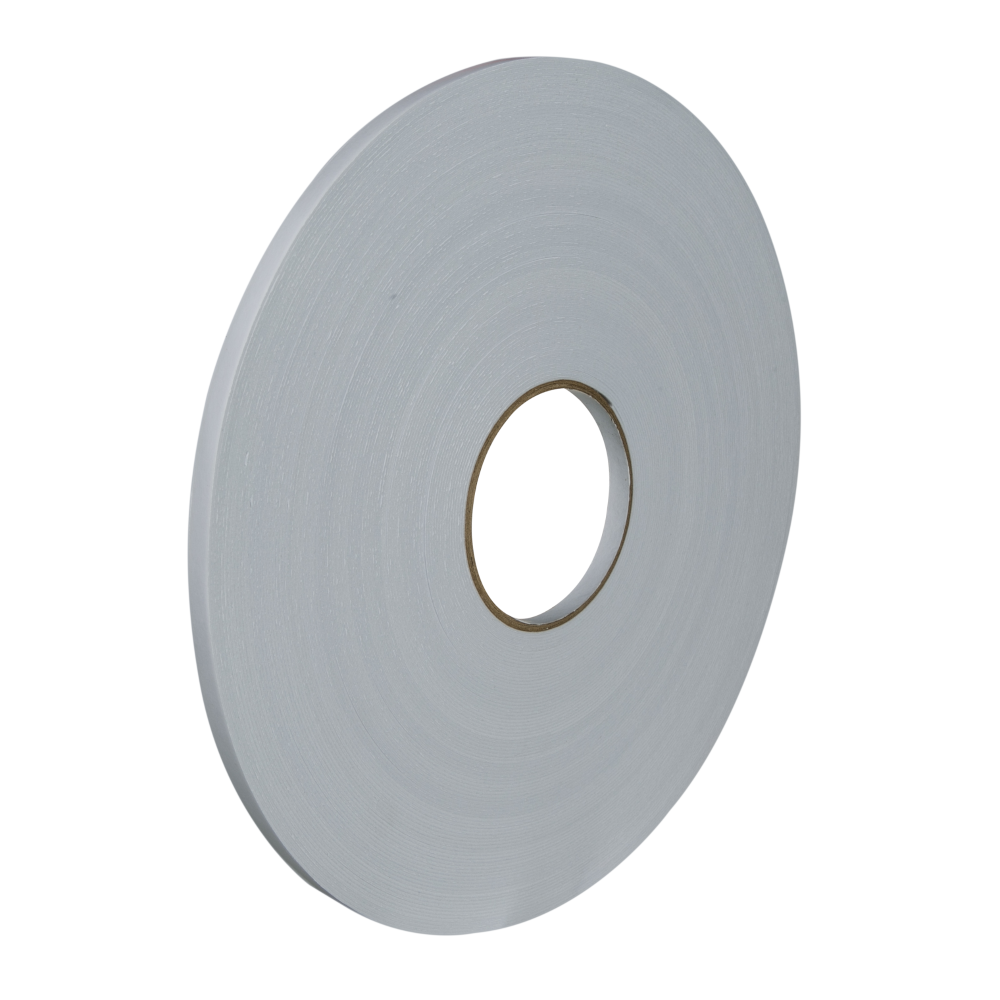 Taśma Dwustronna Pianka EVA Biała, Grubość 1mm, Klej Akryl 12MM 50MB - Opakowania.Online