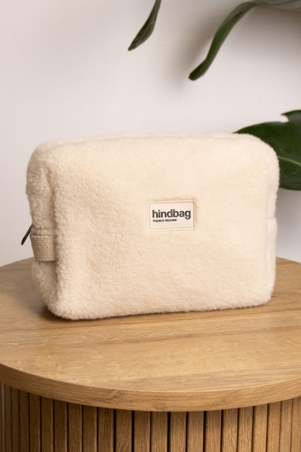 Lillow - Kosmetyczka Hindbag LEON Teddy - śmietanka - Materiał bawełna - Uszyto w Polsce