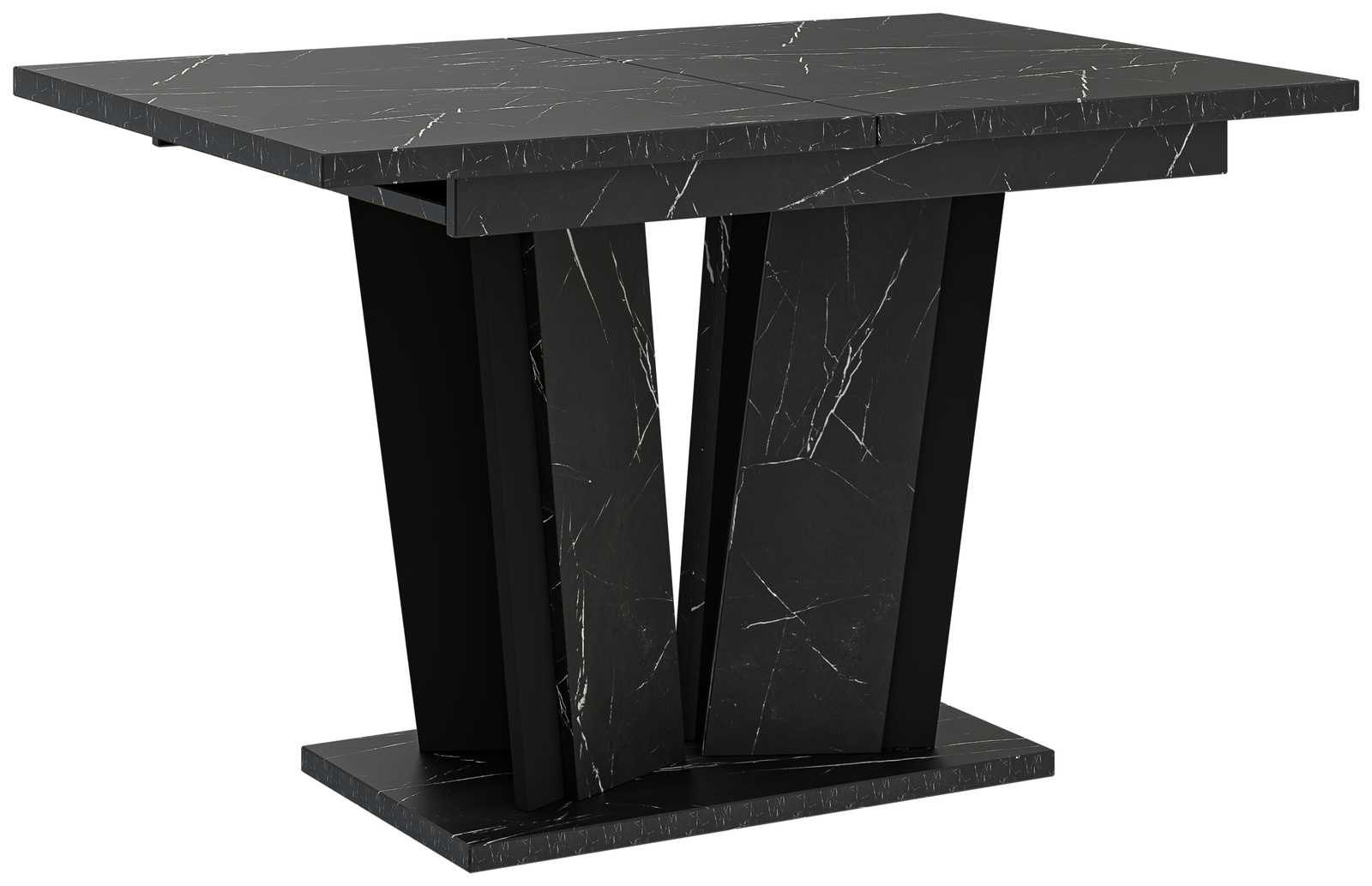 Prostokątny stół rozkładany do jadalni 160x80 cm DENOS czarny marmur