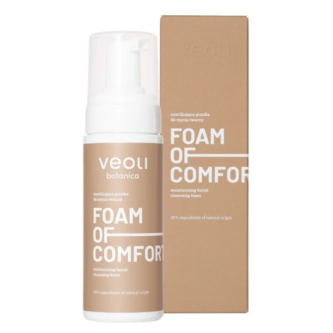 Veoli Botanica Foam of Comfort Nawilżająca pianka do mycia twarzy, 150 ml