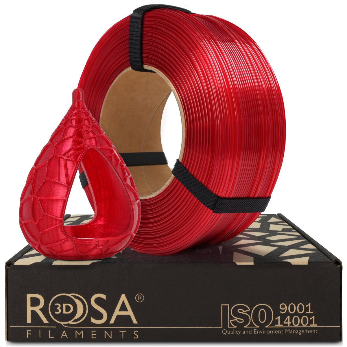 FILAMENT 3D ReFill PET-G Standard HS Red Wine Transparent (Refill 1kg / 1.75mm)