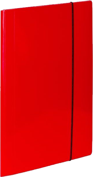 Teczka kartonowa z gumką VauPe Soft, A4, 450g/m2, 20mm, czerwony