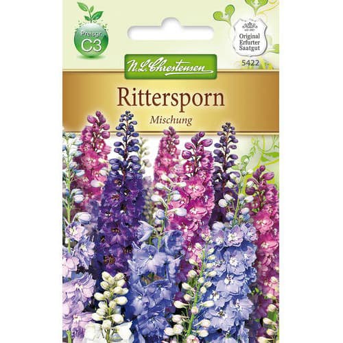 1 pac, Nemțișor (Delphinium), mix multicolor - Semințe: Mod de ambalare: 1 pac