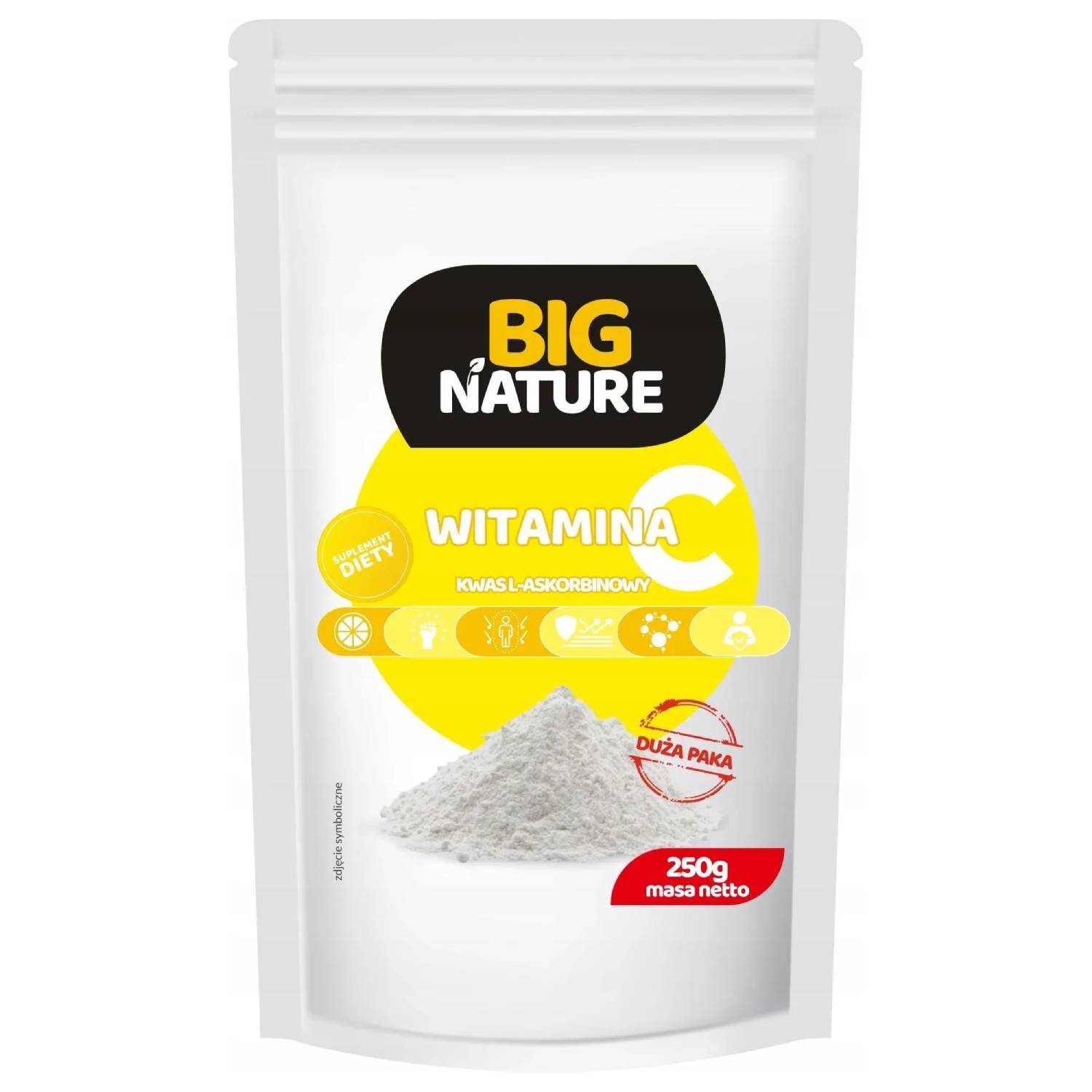 Big nature witamina c, kwas l-askorbinowy, 250 g