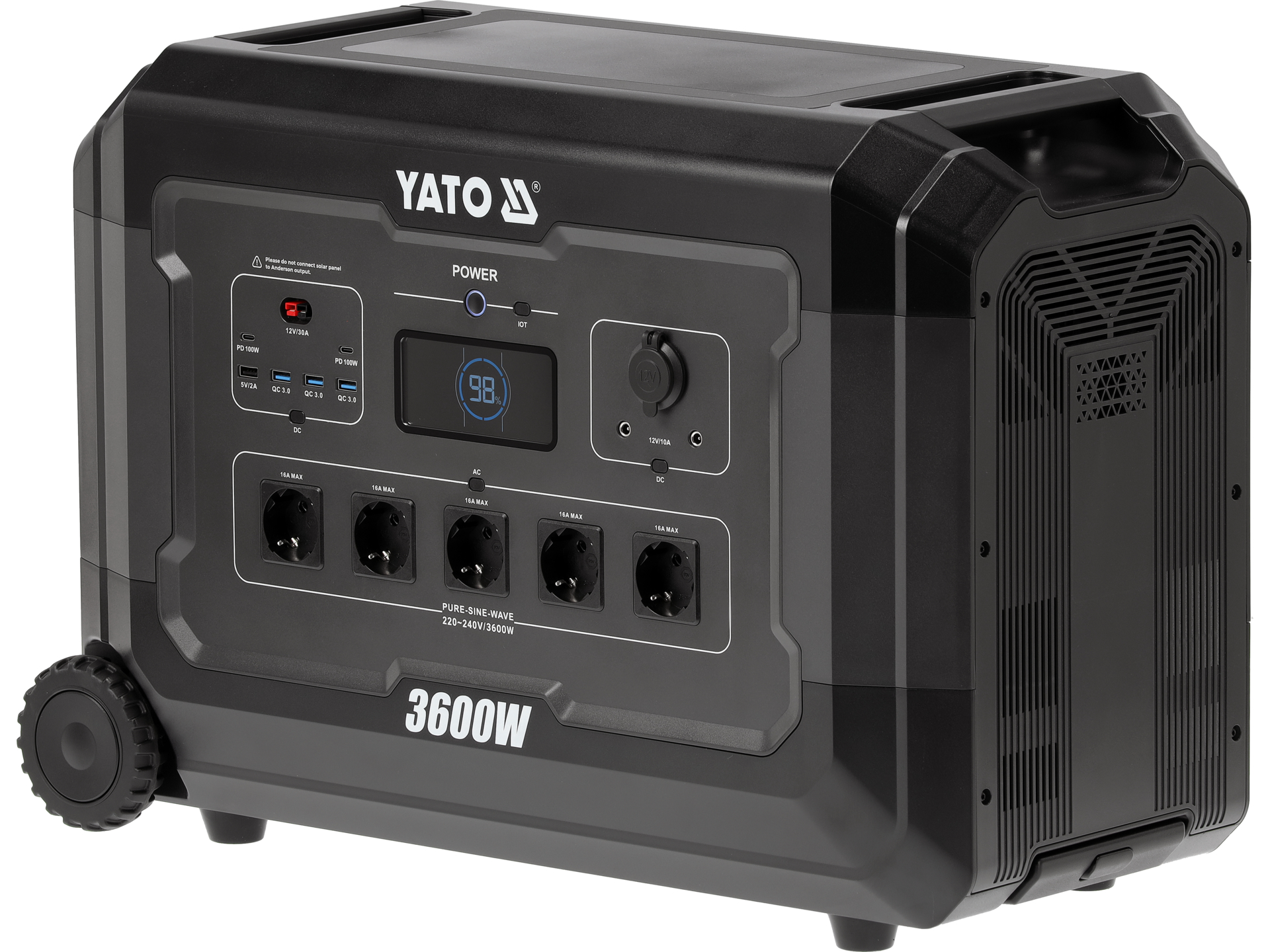 Przenośna stacja zasilania YATO 3600W 3072 wh czysta sinusoida lifepo4 YT-83096