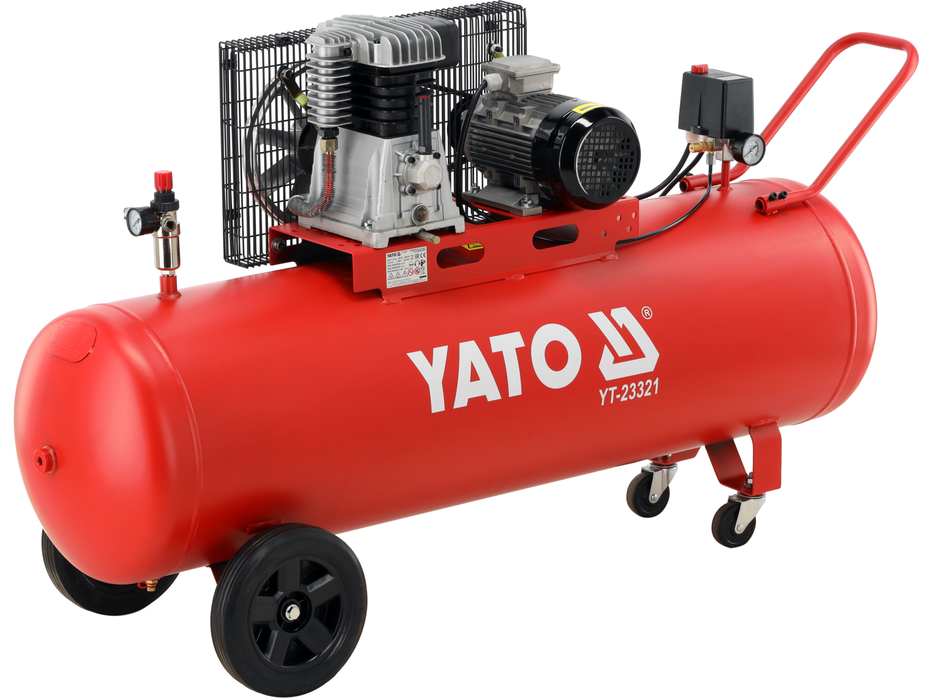 Kompresor olejowy YATO 200L 400V 10 bar 3 KM 360L/min dwucylindrowy YT-23321