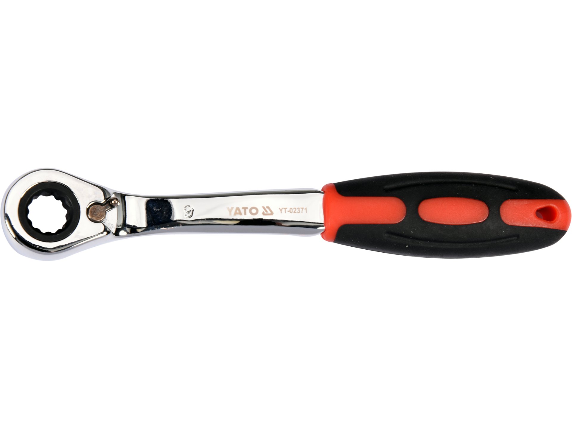 Klucz oczkowy YATO odgięty z grzechotką 72 zęby 9mm stal CrV YT-02371