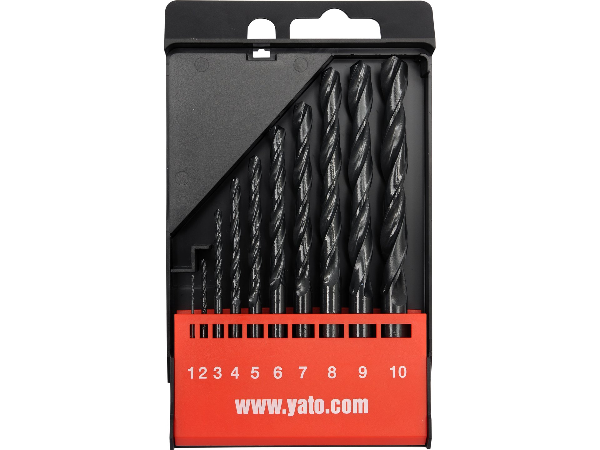 Zestaw wierteł do metalu YATO HSS 1-10mm 10 szt. stalowe w kasecie YT-4461