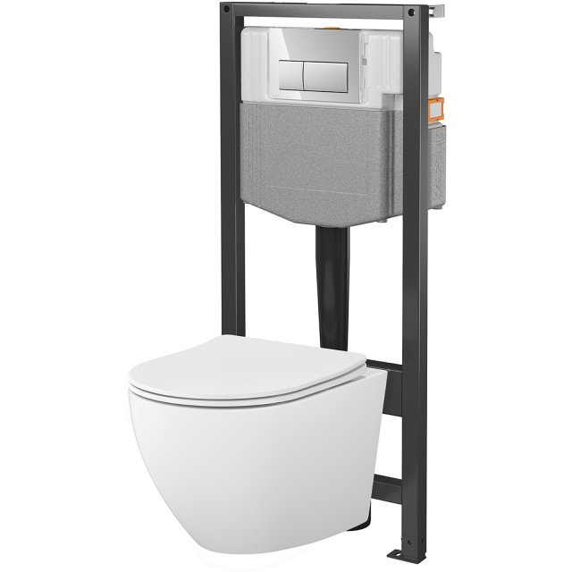 CERSANIT Zestaw podtynkowy SYSTEM 50 mech miska DESSE wirowa, deska,