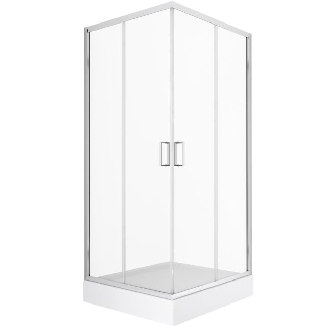 NEW TRENDY Kabina SUVIA z brodzikiem kwadratowa 90x90x201 szkło czyst