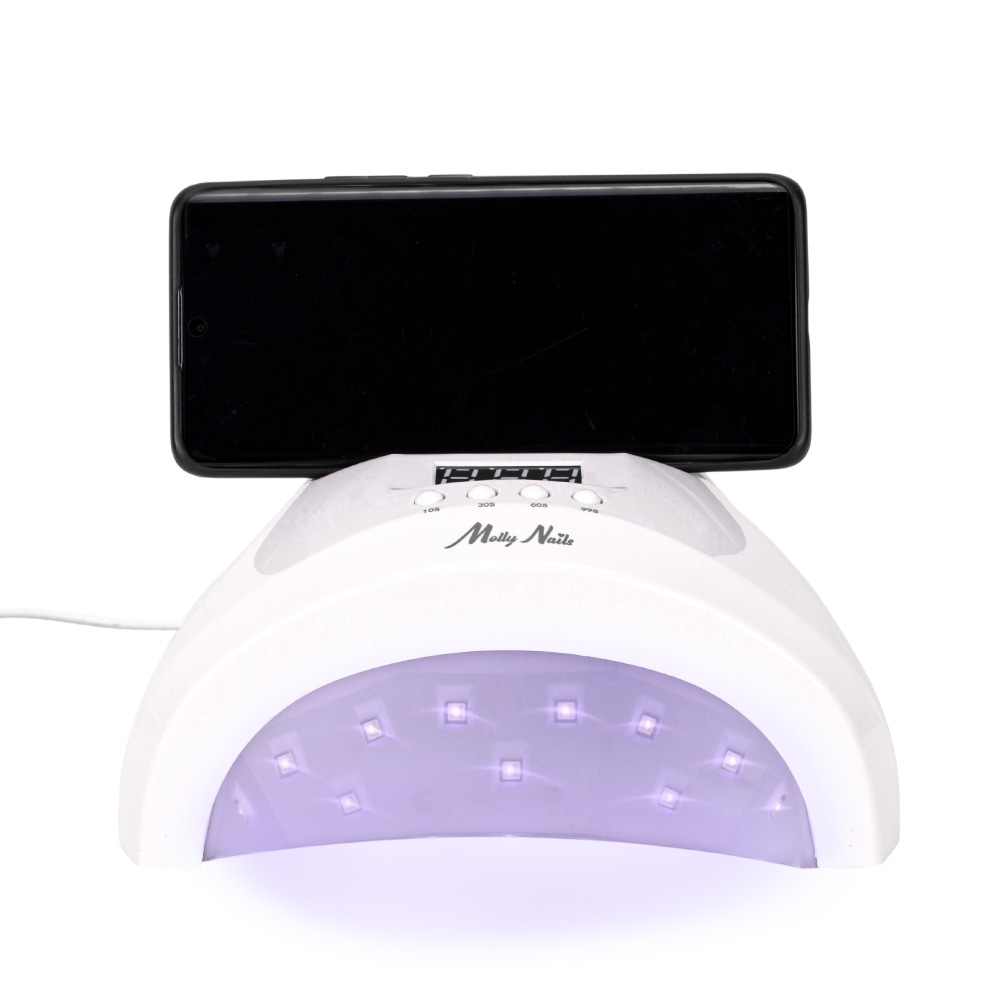 Lampa do paznokci UV/LED 48W Molly Nails do lakierów hybrydowych żeli i akrylożeli biała SUN 1S PRO 3m długości kabla