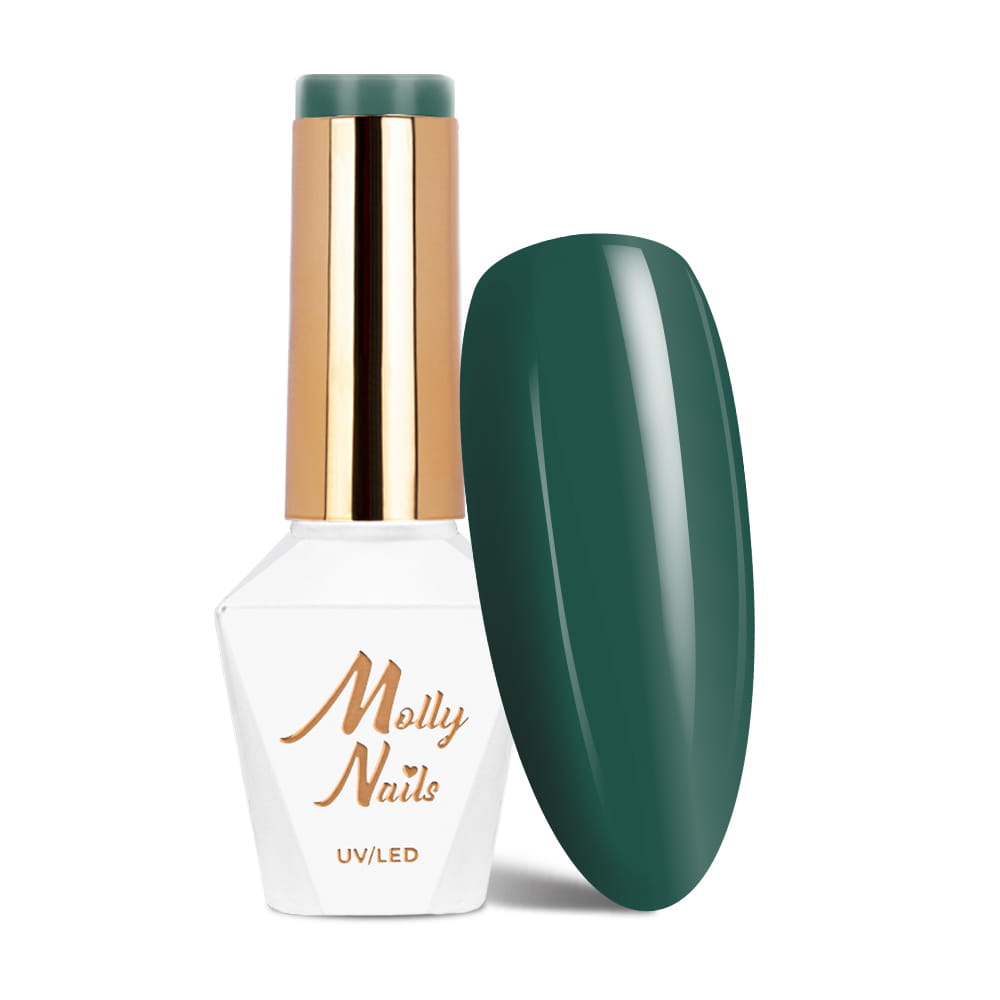 Lakier hybrydowy LED/UV Gel Polish Molly Nails Energize Nr 490 Verte HEMA/Di-HEMA Free 8g