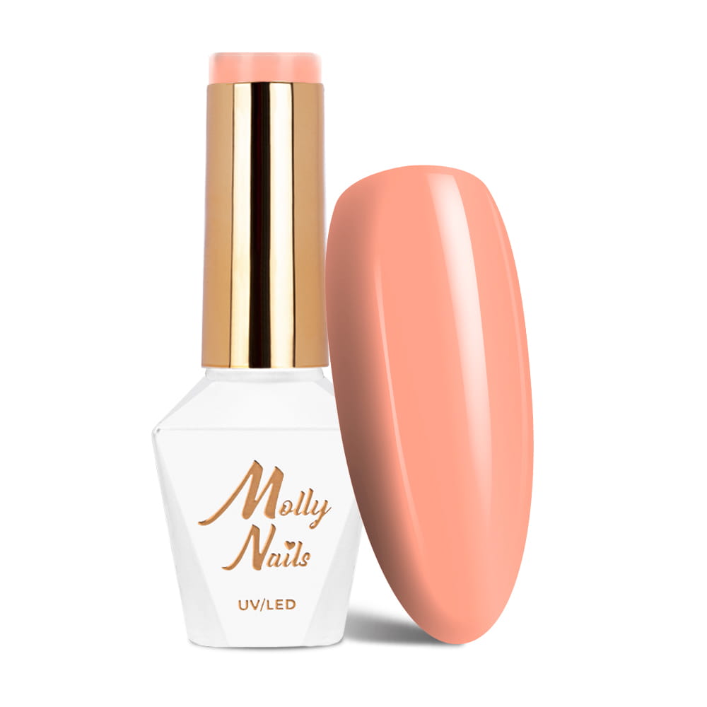 Lakier hybrydowy LED/UV Gel Polish Molly Nails Yoghurt Nr 120 Candy Cupcake HEMA/Di-HEMA Free 8g