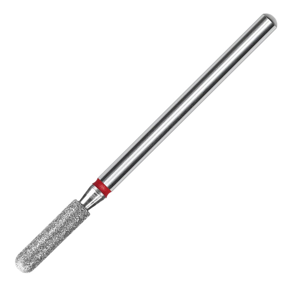 Frez diamentowy zaokrąglony walec Staleks Pro Expert czerwony 2,5/10mm