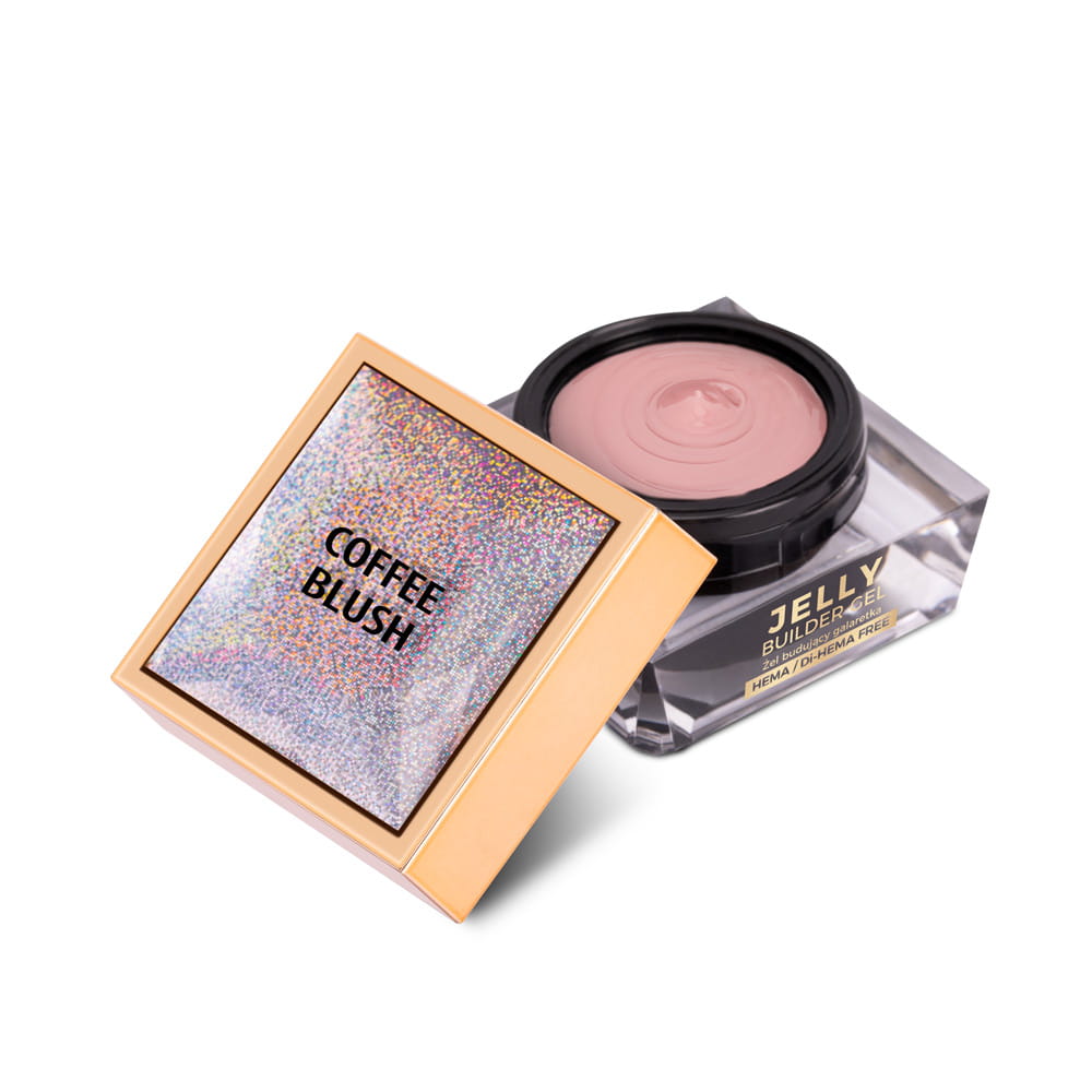 Budujący gęsty żel twardy galaretka Jelly Builder Gel Molly Nails Coffee Blush HEMA/Di-HEMA Free 15g