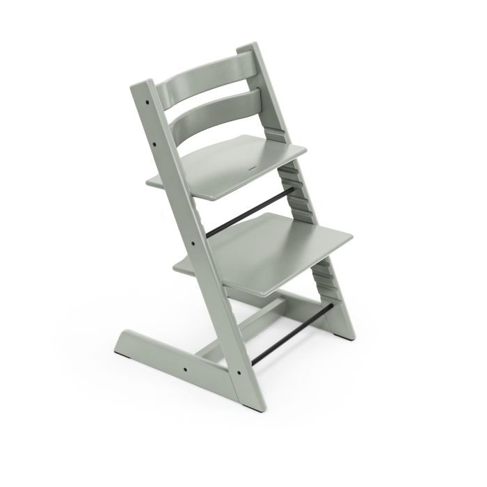 Stokke Tripp Trapp + Newborn Set - rosnące krzesełko do karmienia z zestawem dla noworodka-Glacier Green-Vanilla White