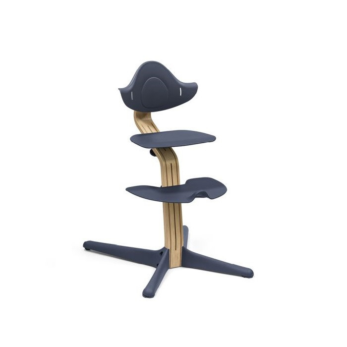 Stokke Nomi + Newborn Set - krzesełko + zestaw dla noworodka-Oak Navy-Newborn Set Black-Grey Pink