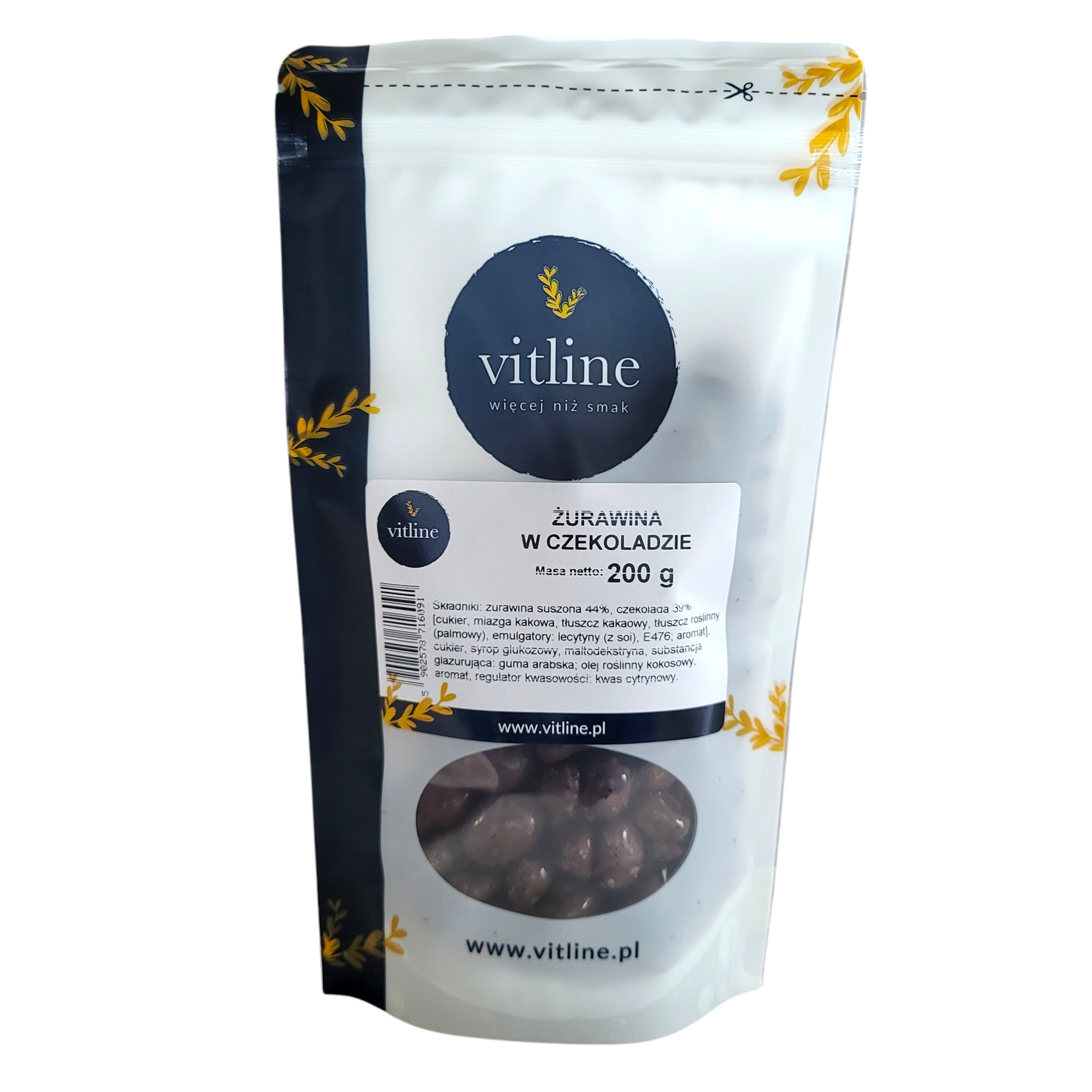 Żurawina suszona w czekoladzie 200g VITLINE