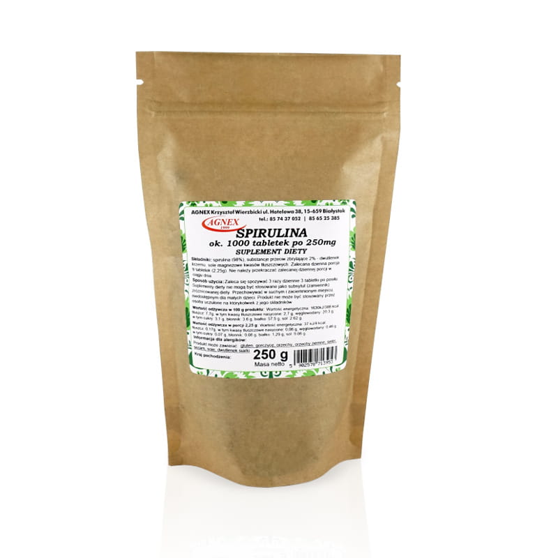 Spirulina tabletki 250g (ok.1000szt)