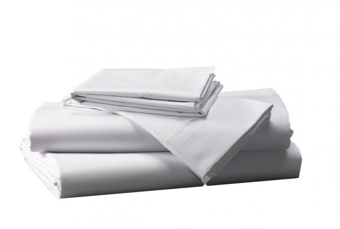 Prześcieradło białe hotelowe NORIS 180x260 100% bawełna