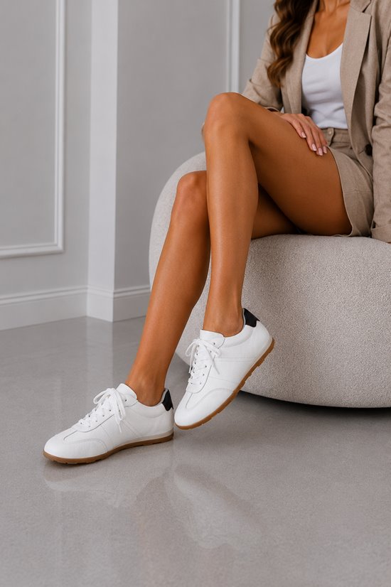 Sneakers SN21 - 3 Biały / Brąz
