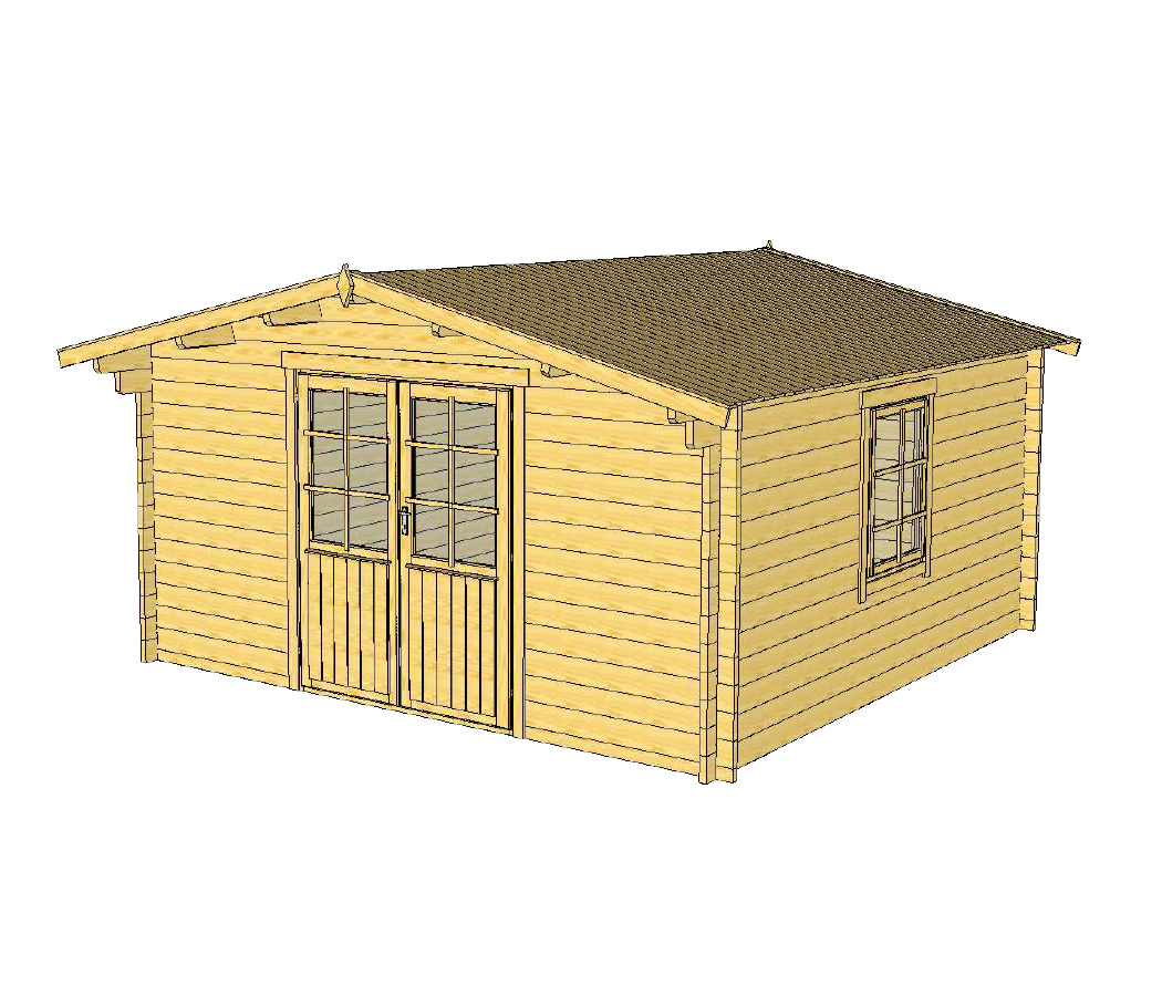 Domek Ogrodowy narzędziowy NR 30 400 x 400 cm 40mm z podłogą
