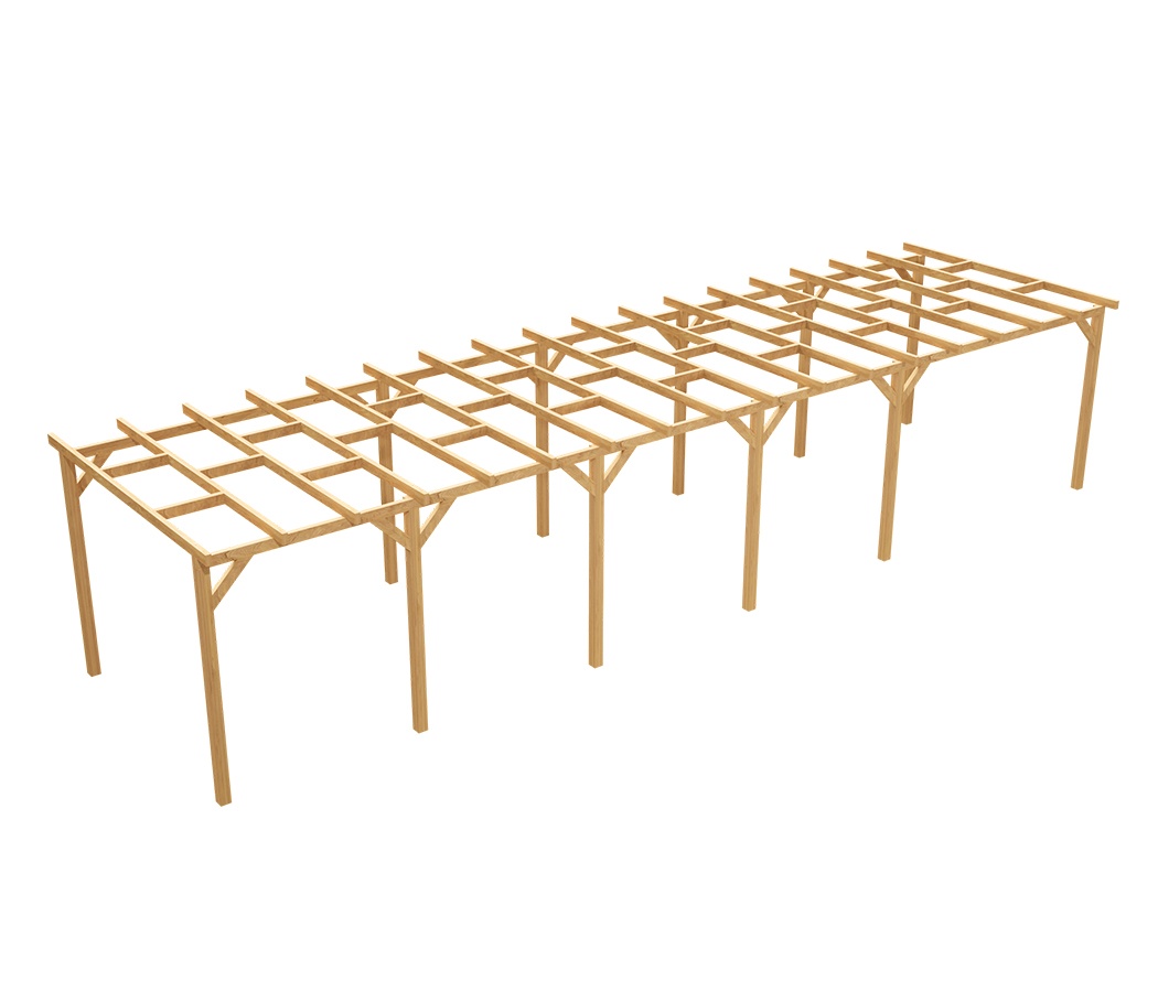 Zadaszenie tarasu 300 x 1041 cm pergola ogrodowa wolnostojąca drewniana słupek 240