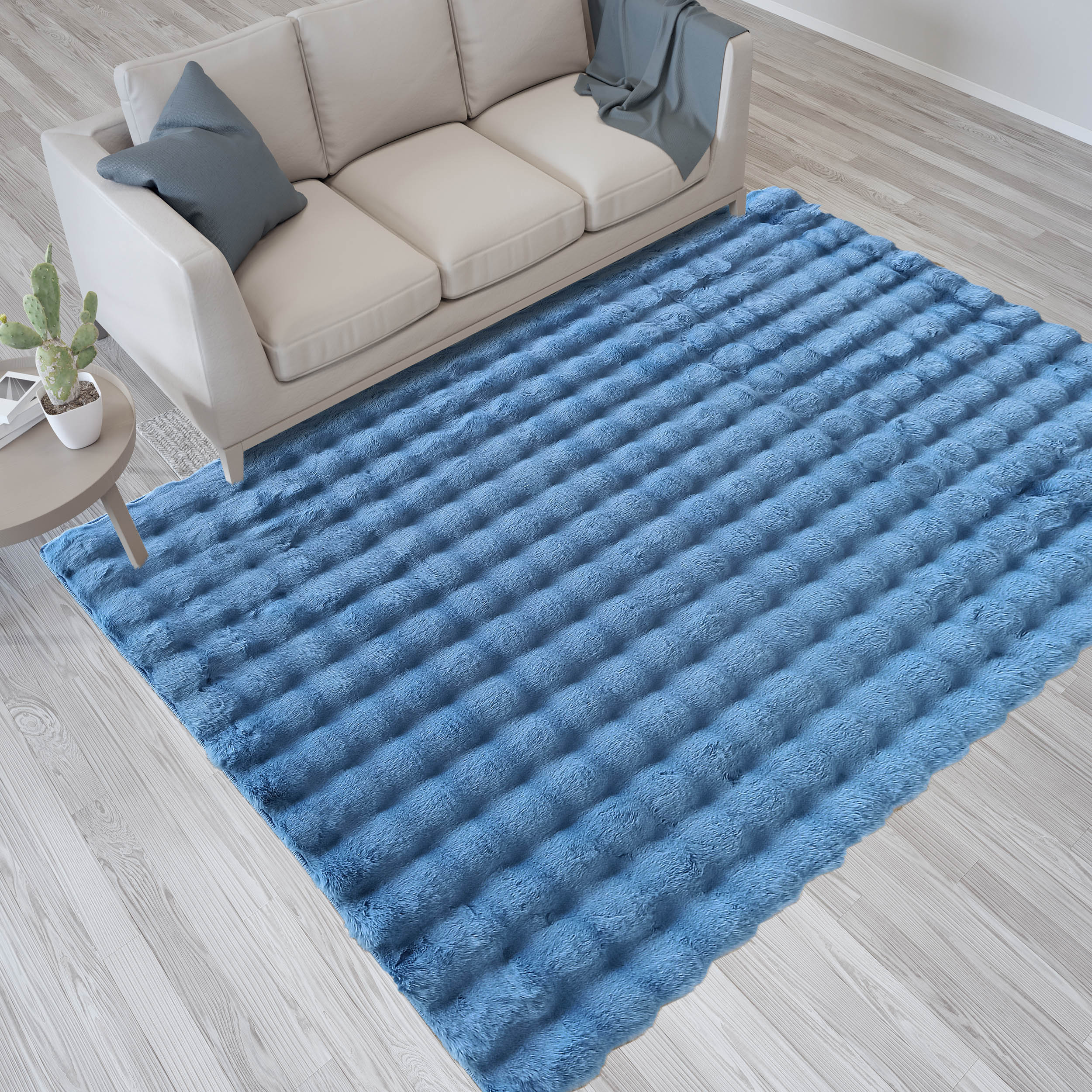 Dywan - 60 x 100 cm - Niebieski - Shaggy - Dywanopol