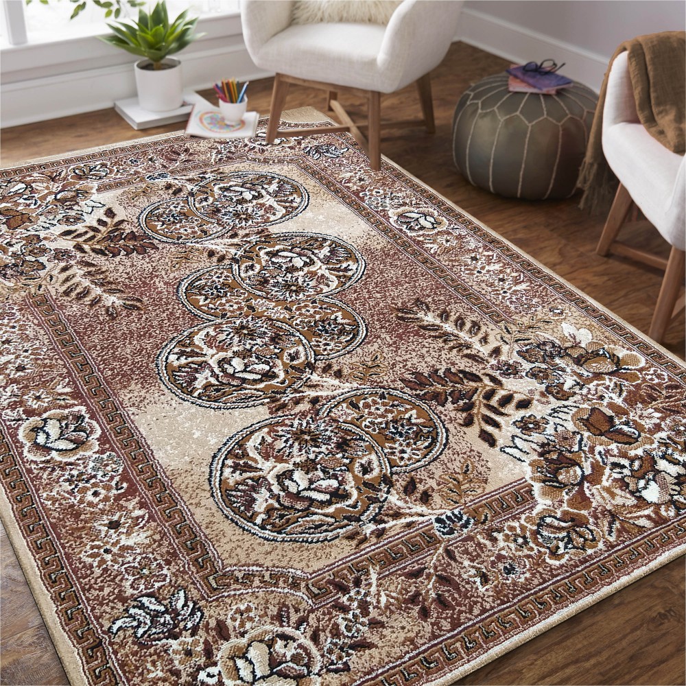 Dywan - 60 x 100 cm - Brązowy - Klasyczny - Dywanopol