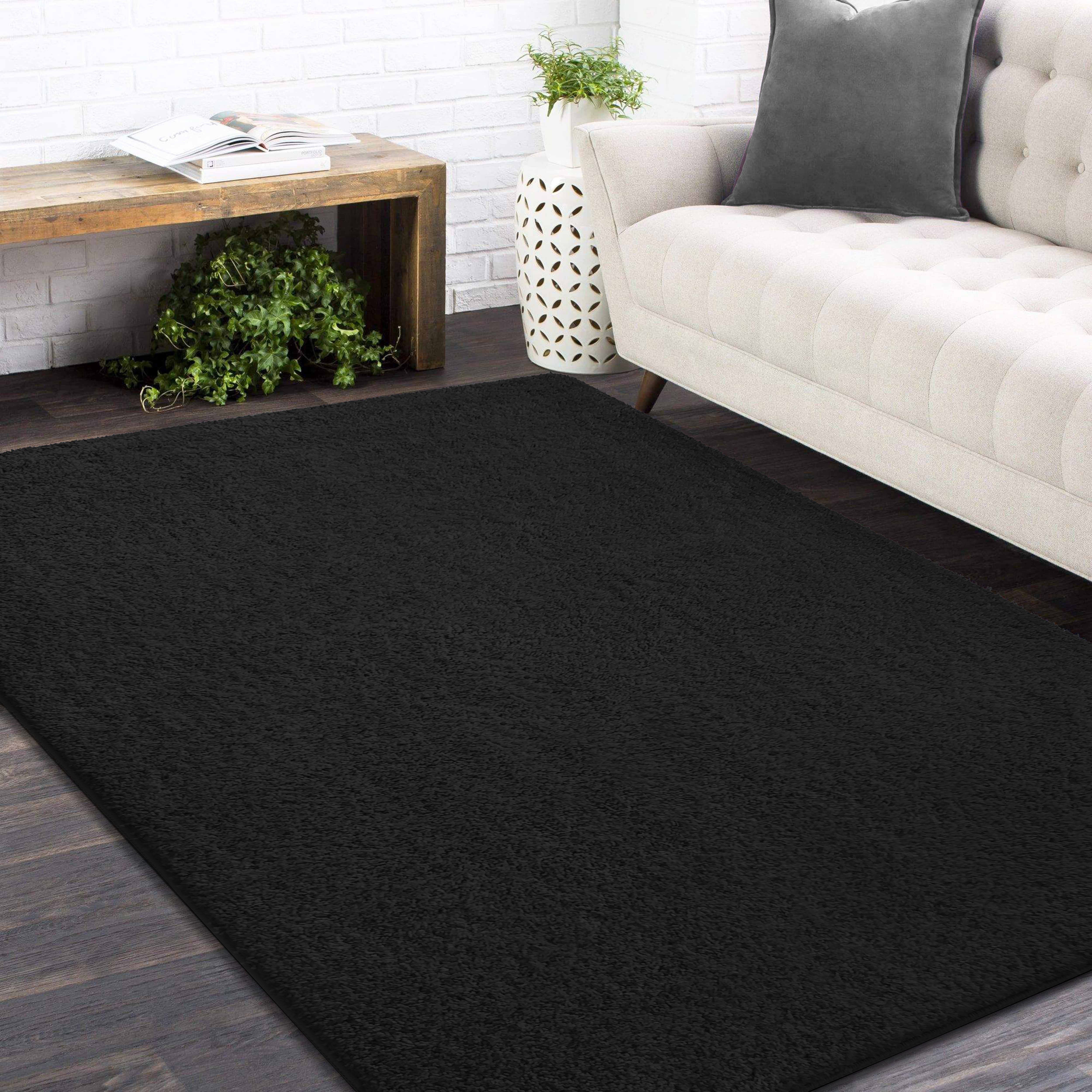 Dywan - 60 x 100 cm - Czarny - Shaggy - Dywanopol