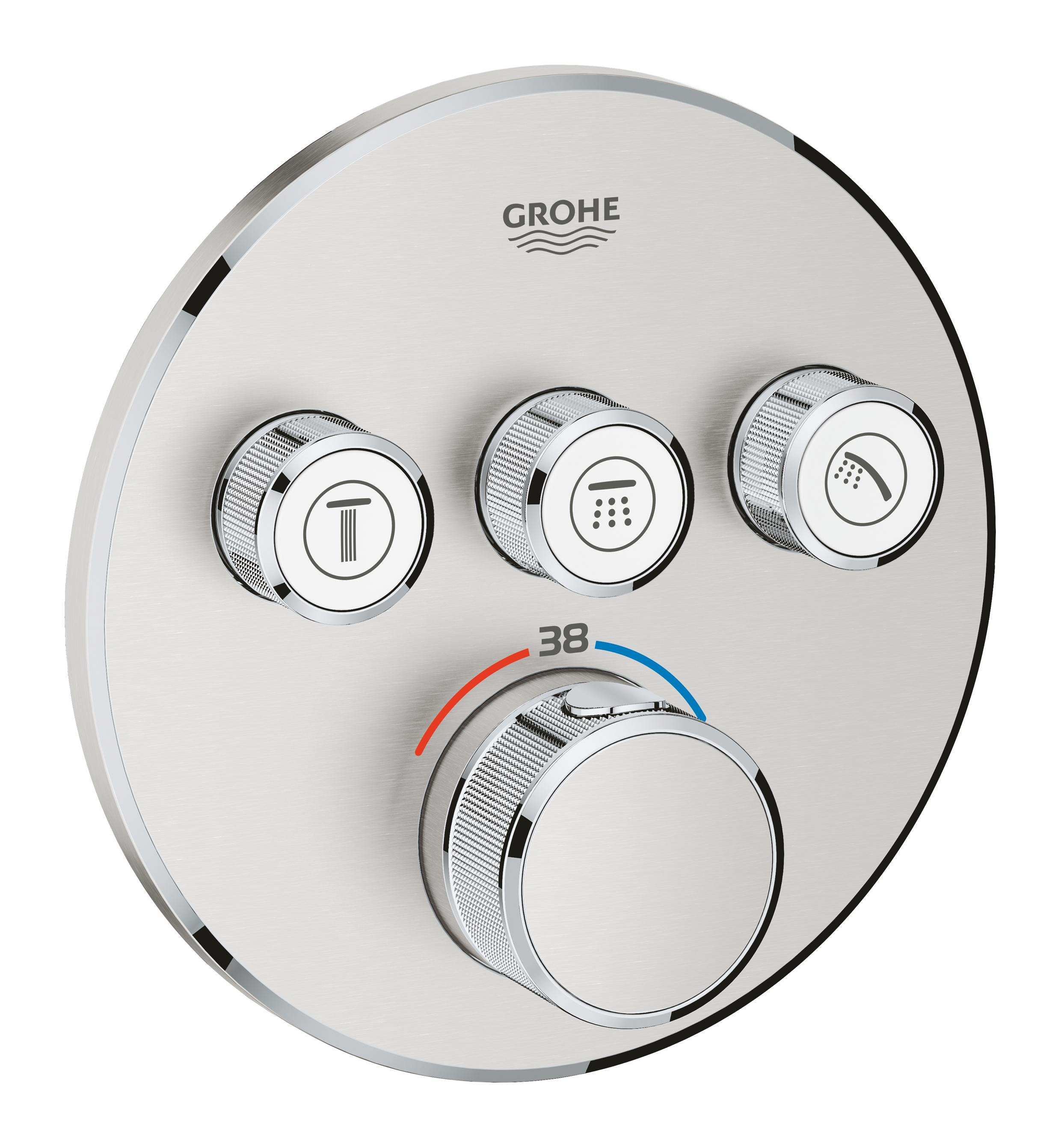 Darmowa Dostawa - Bateria wannowo-prysznicowa podtynkowa z termostatem supersteel Grohe Grohtherm SmartControl 29121DC0