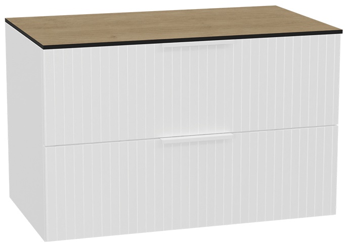 Darmowa Dostawa - Szafka z blatem 80x46.5x51.2 cm podumywalkowa wisząca biała-dąb Excellent Tuto 2.0 MLEX2172K8003BLWHWH