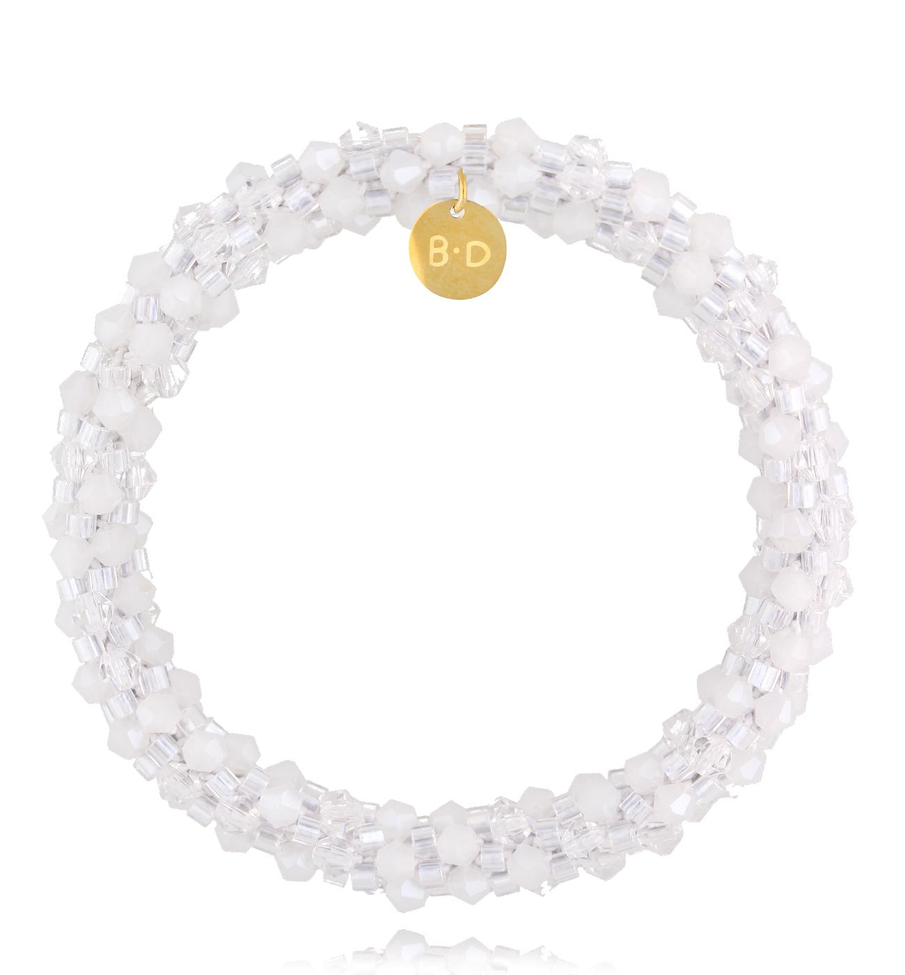 Bransoletka z kryształkami biała Luminous II BWE0030