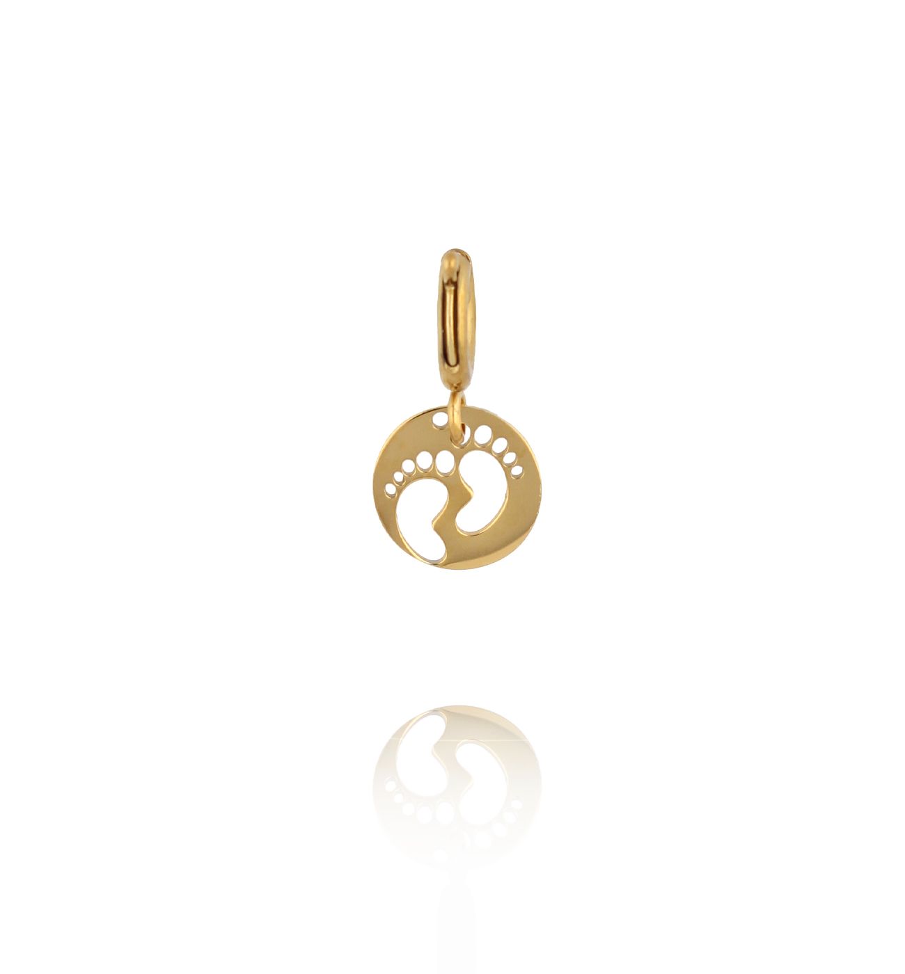 Charms ażurowe stópki w medalionie CHA0125 - By Dziubeka