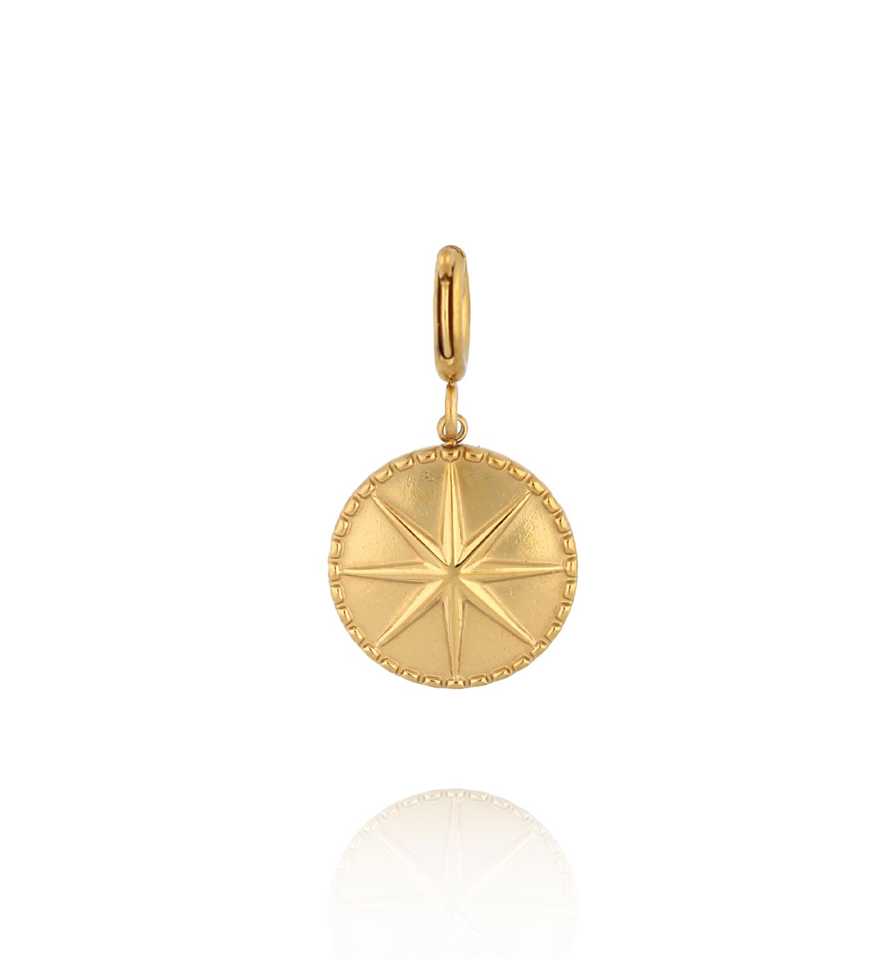 Charms złota róża wiatrów CHA0101 - By Dziubeka