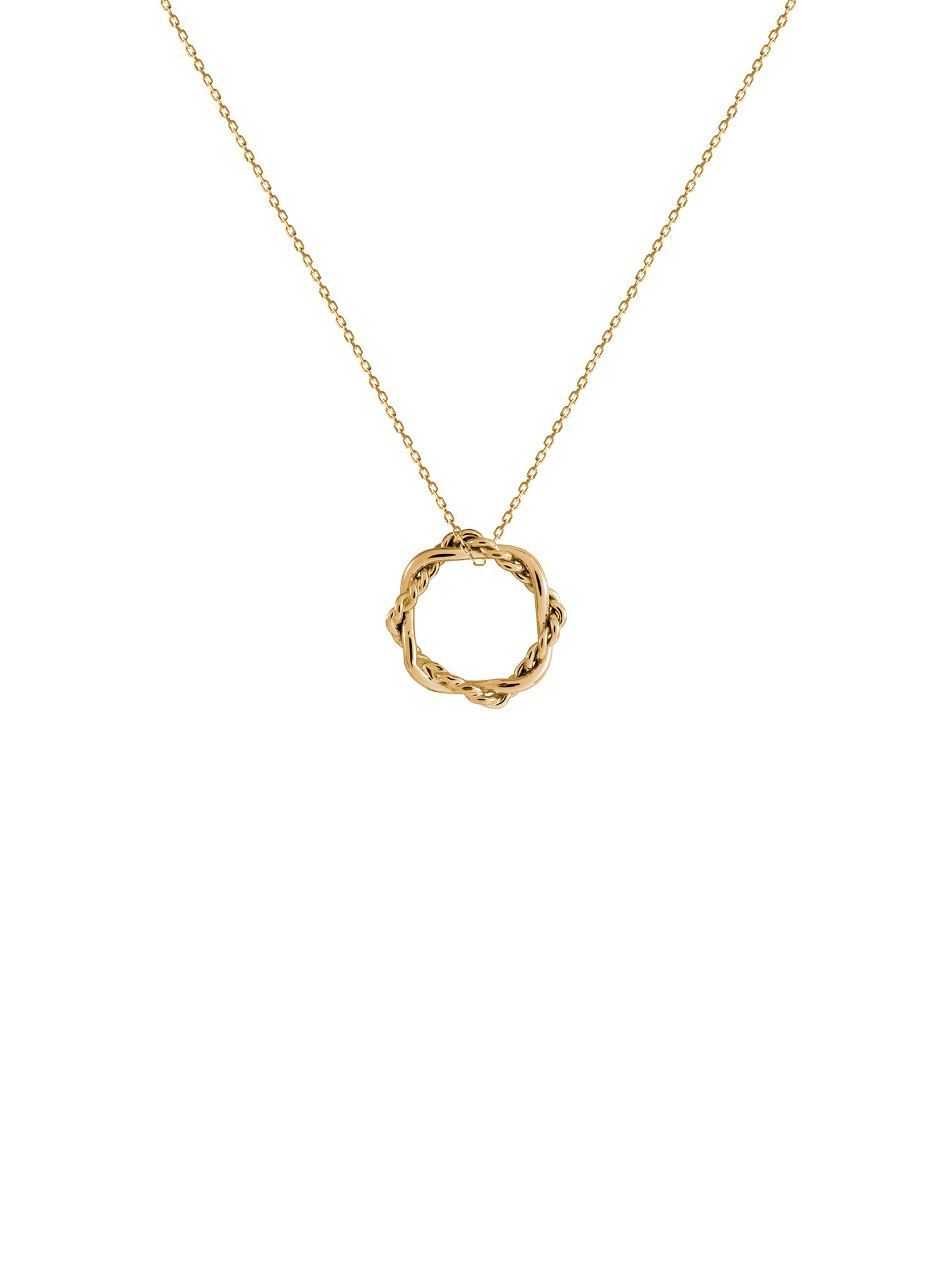 Ismena Necklace N°1 - naszyjnik z ręcznie splecioną zawieszką, 50