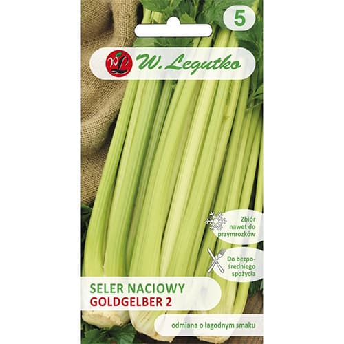 1 szt, Seler szypułkowy Goldgelber 2 - Nasiona: Ilość w opakowaniu: 0.5 g